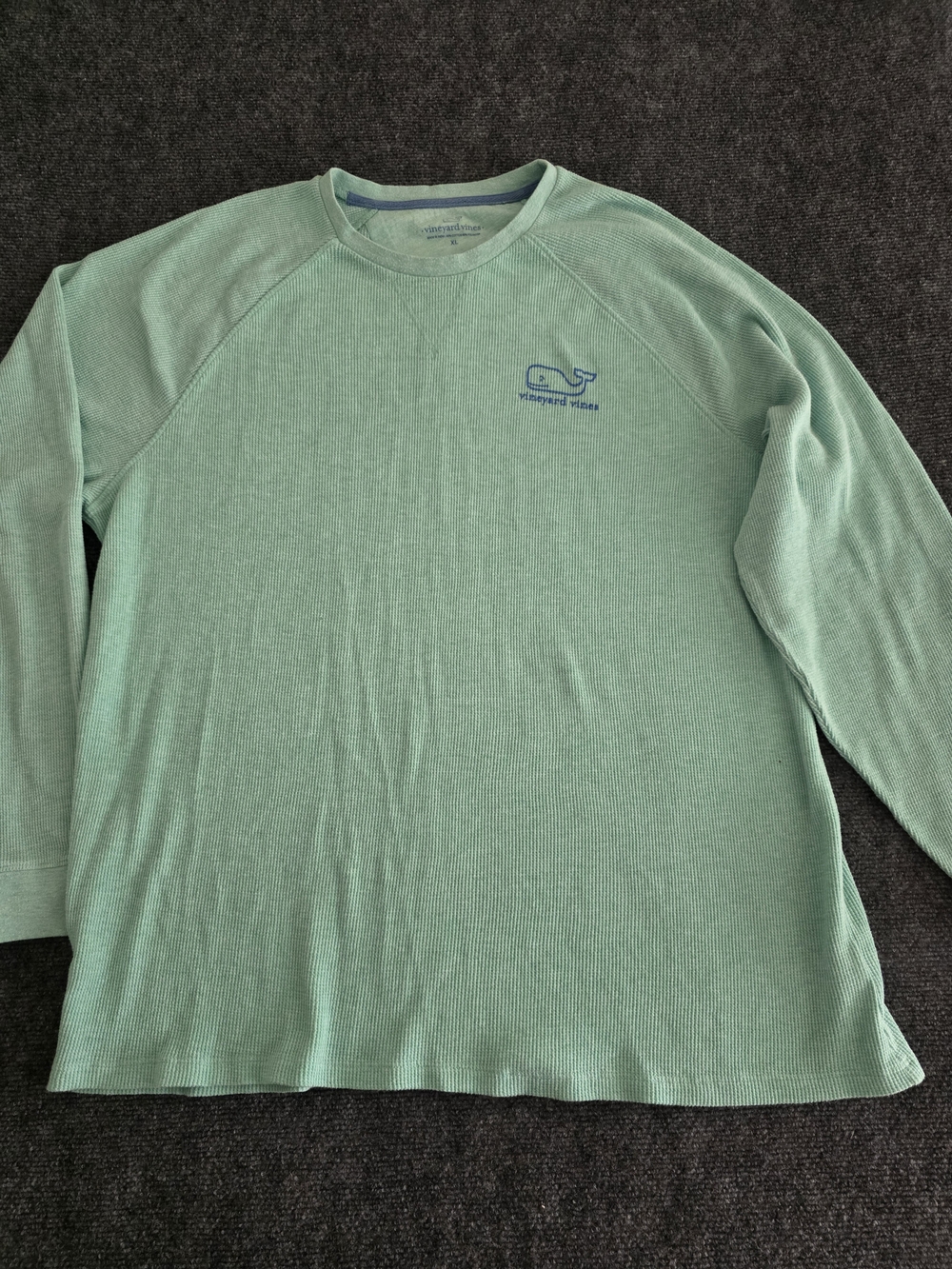 Vineyard Vines Men's Long-Sleeve Mint Green Whale Shirt